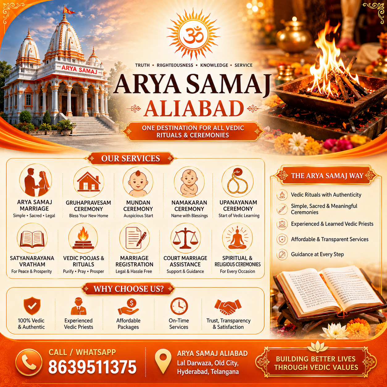 Inter Caste Marriage Services Near Charminar | Trusted Arya Samaj Aliabad